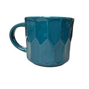 Starbucks Teal Hammered Texture 14 Oz Ceramic Mug Coffee Cup 2011
